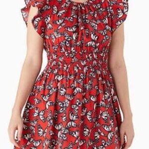 Kate Spade Red and Black Floral Dress